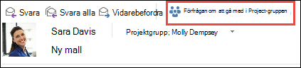 Förfrågan om att gå med i en grupp