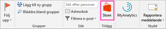 En skärmbild på knappen Store