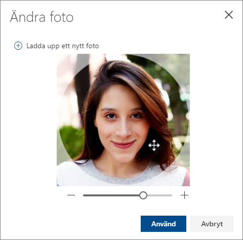Justera fotot och välj Använd
