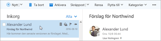 En skärmbild av menyraden.