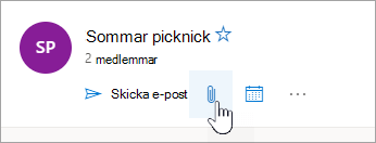 Skärmbild av knappen Gå till gruppfiler