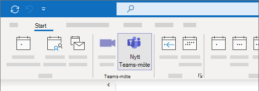 Val av nya Teams-möten i kalendervyn i Outlook