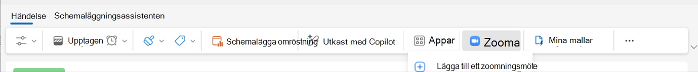 Skärmbild som visar alternativ för mötesleverantör för onlinemötesleverantörer från tredje part