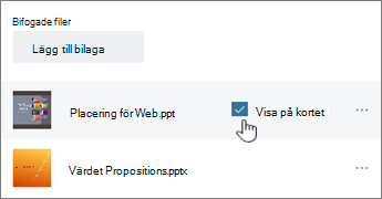 Klicka på Visa på kort för att visa en förhandsgranskning