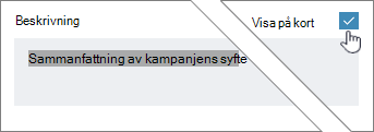 Klicka på Visa på kort för att visa en beskrivning
