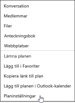 Få e-post om en plan