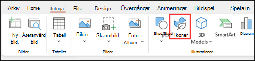 Infoga ikoner för PowerPoint