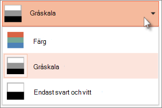 Välja ett färgschema för utskriften