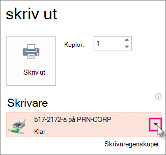 Välja en skrivare