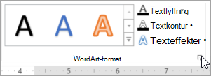 Välja dialogruteikonen WordArt-format