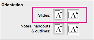 Sidorientering i PPT för Mac