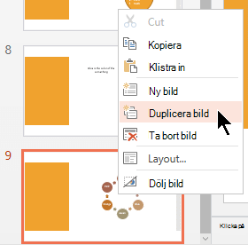 Högerklicka på en bild och välj sedan Dubblettbild
