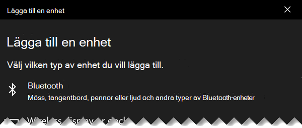 Dialogrutan Lägg till en enhet