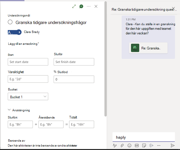 Befintlig konversation
