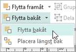 Välja Flytta bakåt på menyn Flytta bakåt
