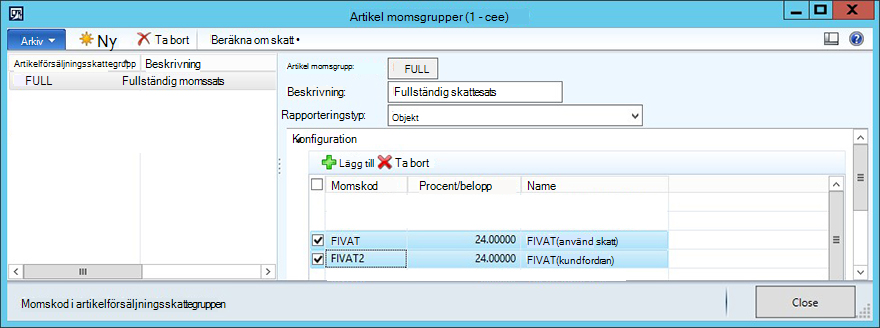 KB4072642 – rapportlayouten Artikelförsäljningsskattgrupp finsk