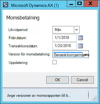 KB4072642 – Rapportlayout för momsbetalning – dialogruta1