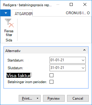 Rapportering av betalningssätt