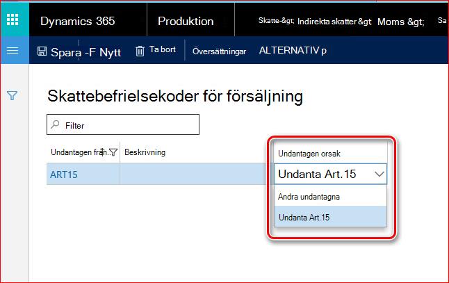 Den här bilden visar orsaker till momsbefrielse.