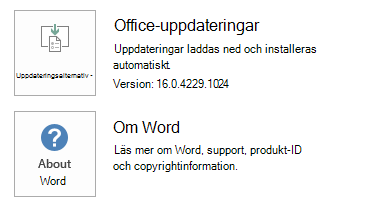 Skärmbilden för Word klicka för att springa