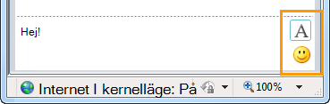 Formateringsknappar för snabbmeddelanden