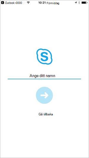 Ange ditt namn för att ansluta till mötet