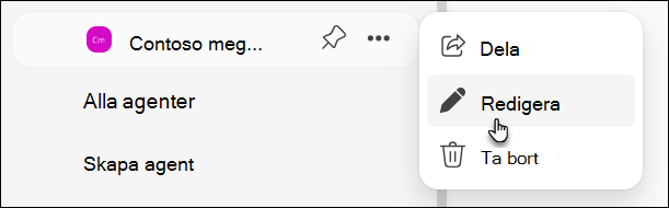 Skärmdump av redigeringsagent i BizChat