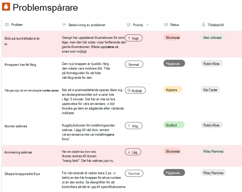 Skapa en ny förhandsversion av Problemspåraren