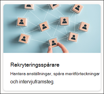 skärmbild av lista mall rekrytering tracker
