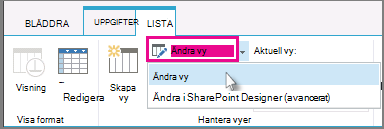 Ändra en vy