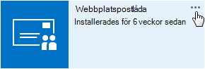 Programmet Webbplatspostlåda med knappen ... för mer information.