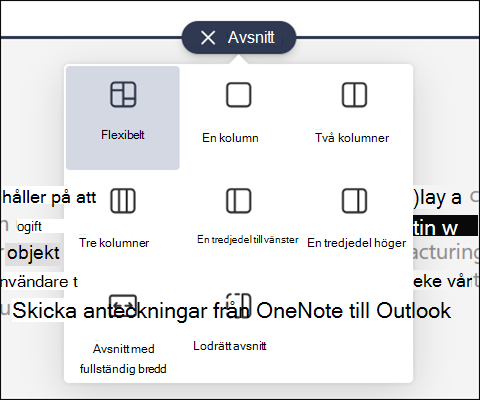 Ny verktygslåda för avsnitt med flexibelt avsnitt