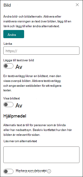 Verktygslåda för bildwebbdel