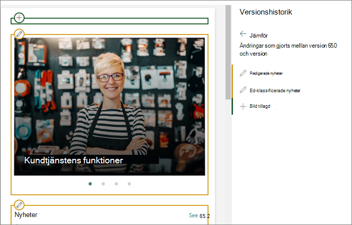 Jämföra sidversioner