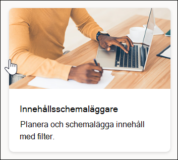 skärmbild av mall för innehållsschemaläggare
