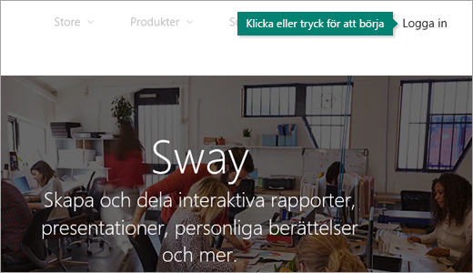 Knappen Logga in i verktygsfältet