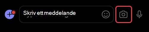 Öppna kameran genom att trycka på bilden till höger om redigeringsrutan.