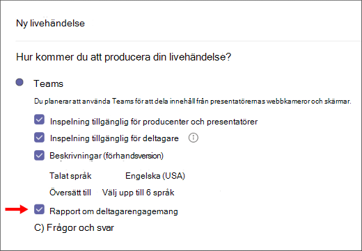 Kryssrutan Rapport för deltagarengagemang