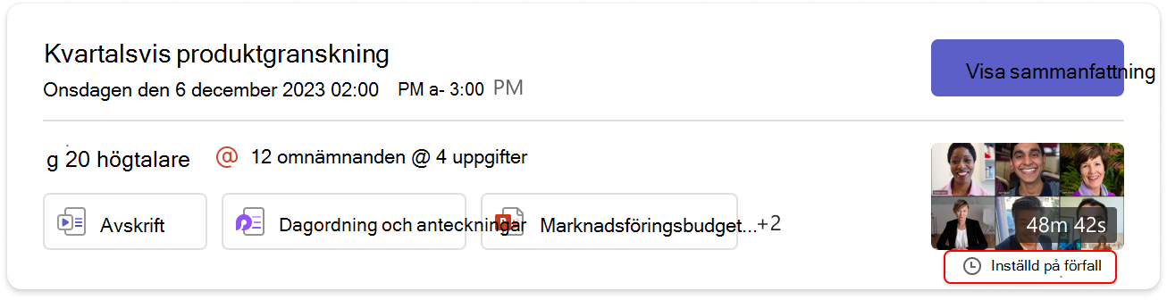 Sammanfattning av förfallodatum Chiclet