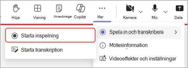 Börja spela in ett rådhus.
