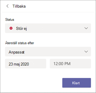 Välj Anpassad