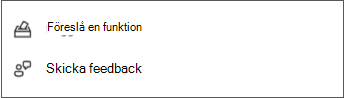 Skicka och föreslå feedback