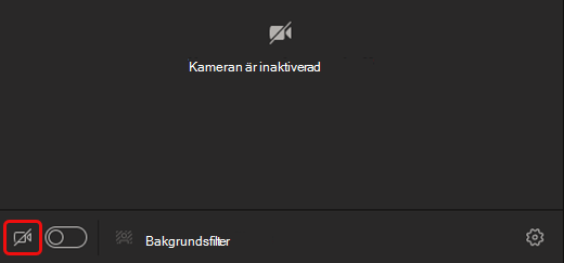 Välj kameraikon för att aktivera kameran