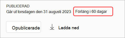 Skärmbild som visar hur du avpublicera en webbseminariuminspelning