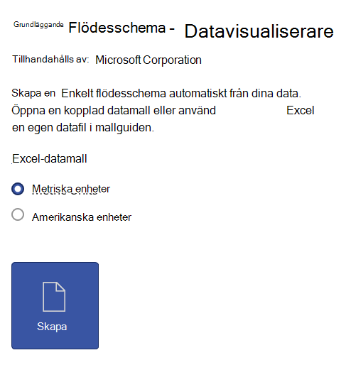 Skärmbild av Excel-datamallen