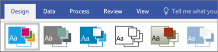 Menyfliksområde med Visio-tema