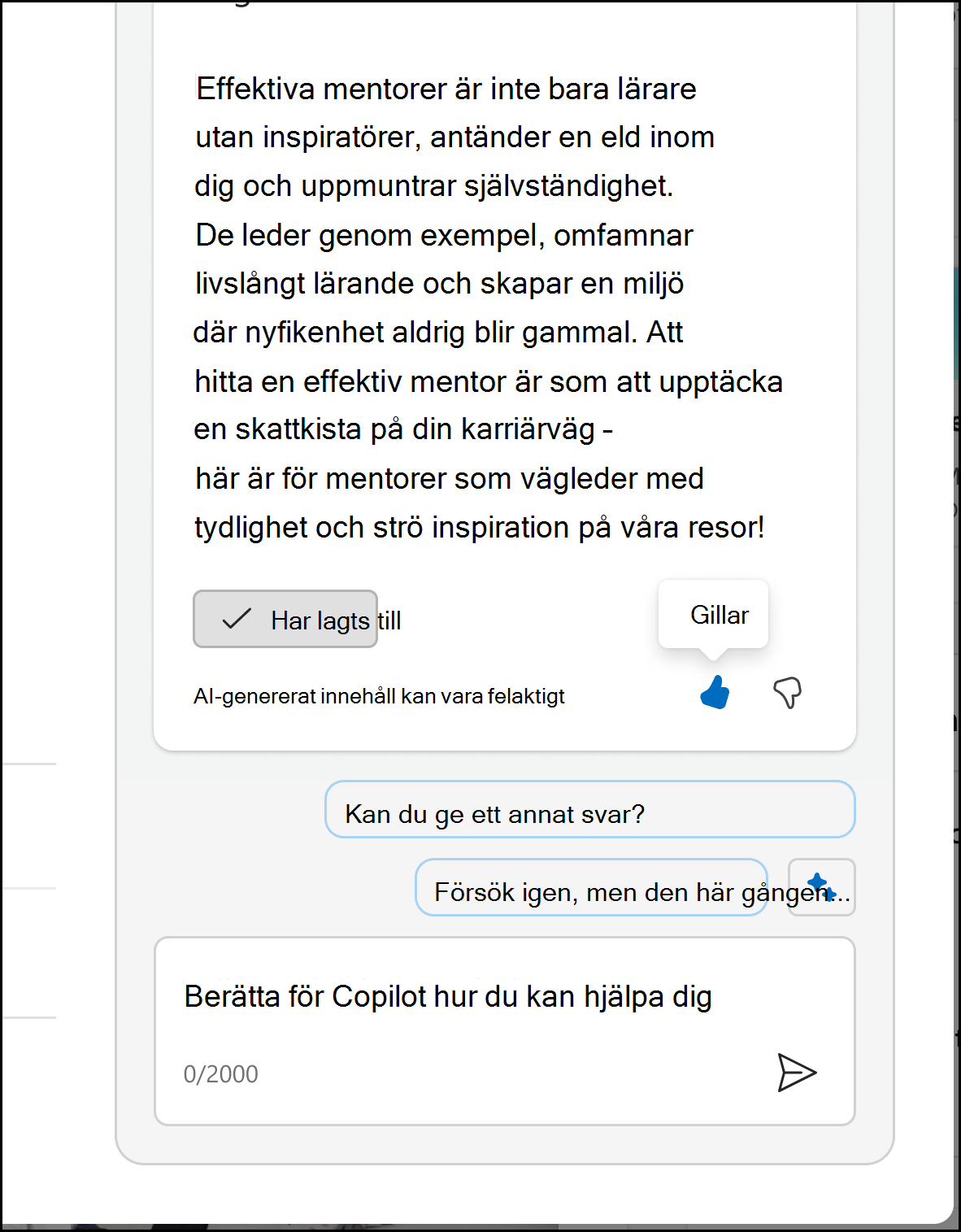 Skärmbilden visar tumikonerna som du använder för att låsa upp feedbackformuläret.