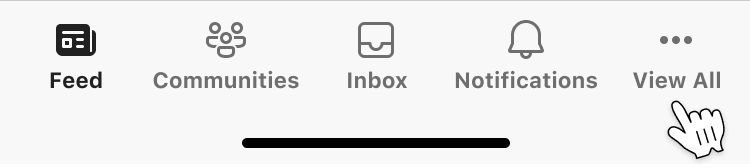 Bild på knappen Visa alla i mobilappen Viva Engage