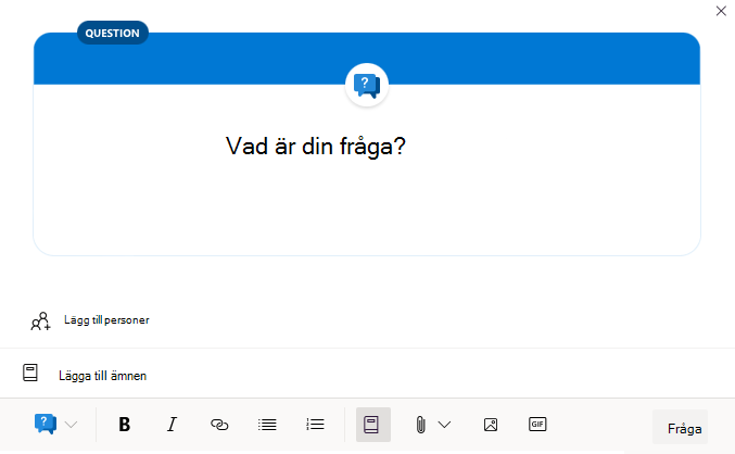En fråga i Yammer
