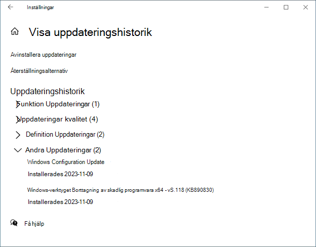 Update History